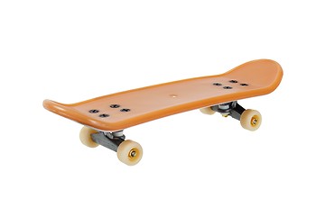 Image showing Mini skateboard on white