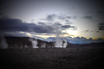 Image showing Sol de manana geothermal field in sud Lipez reserva, Bolivia