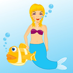 Image showing Mermaid in water