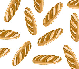 Image showing Bread on white background