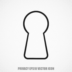 Image showing Security vector Keyhole icon. Modern flat design.