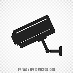 Image showing Privacy vector Cctv Camera icon. Modern flat design.