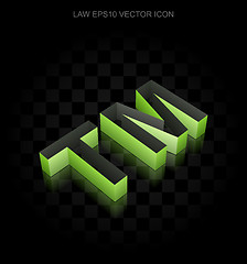 Image showing Law icon: Green 3d Trademark made of paper, transparent shadow, EPS 10 vector.