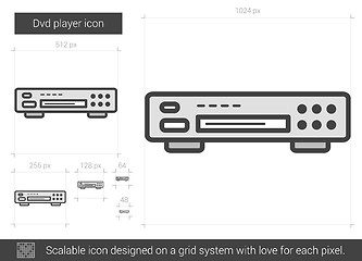 Image showing Dvd player line icon.