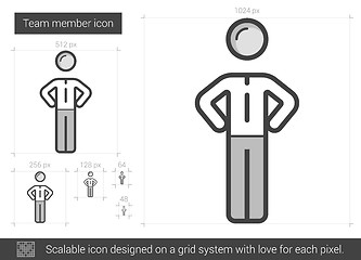 Image showing Team member line icon.