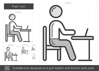 Image showing Pupil line icon.