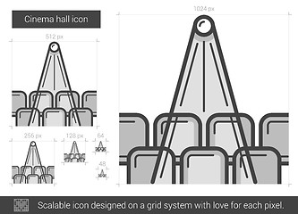 Image showing Cinema hall line icon.