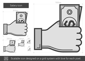 Image showing Salary line icon.