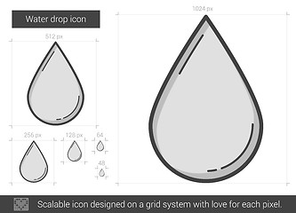 Image showing Water drop line icon.