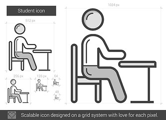 Image showing Student line icon.