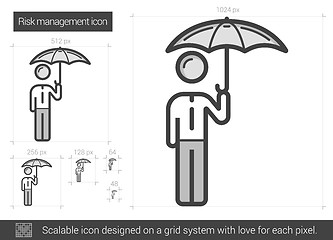 Image showing Risk managment line icon.