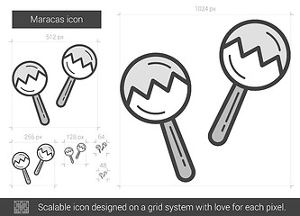 Image showing Maracas line icon.