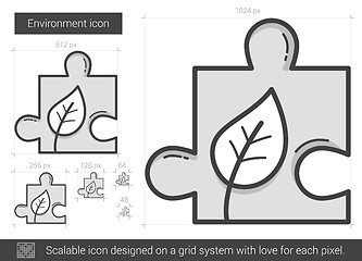 Image showing Environment line icon.