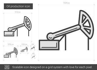 Image showing Oil production line icon.