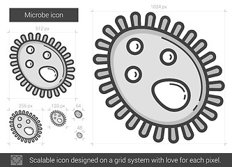 Image showing Microbe line icon.