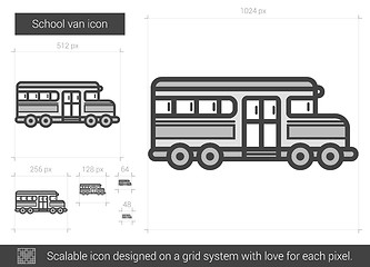 Image showing School van line icon.