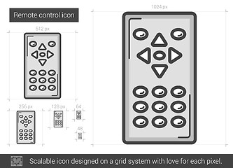 Image showing Remote control line icon.