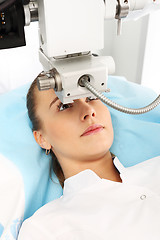 Image showing Laser vision correction. Eye clinic, laser vision correction. Eye surgery, eye clinic.