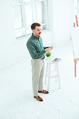 Image showing Speaker at Business Meeting in the conference hall.