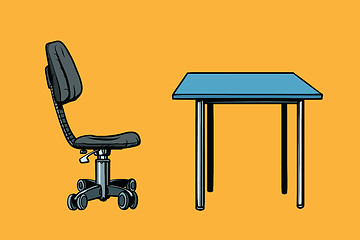 Image showing office chair and table
