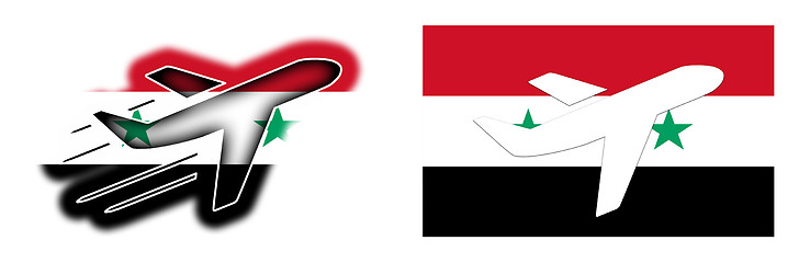 Image showing Nation flag - Airplane isolated - Syria