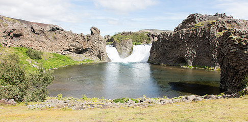 Image showing Close-up view of a water fall