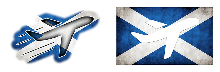 Image showing Nation flag - Airplane isolated - Scotland