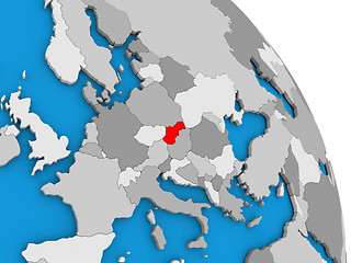 Image showing Slovakia on globe