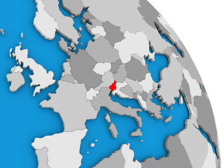 Image showing Slovenia on globe