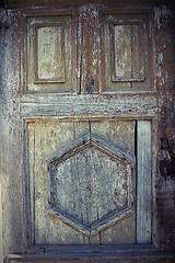 Image showing old wooden door textural image