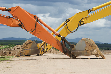 Image showing Two excavator scoops