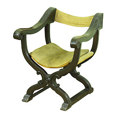 Image showing old traditional chair on white