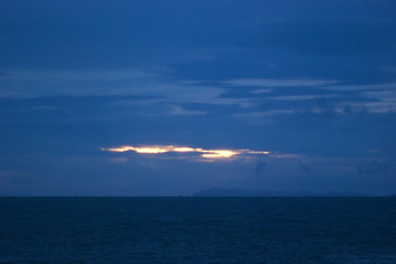 Image showing Dark sunset