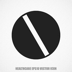 Image showing Health vector Pill icon. Modern flat design.