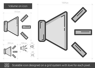 Image showing Volume on line icon.