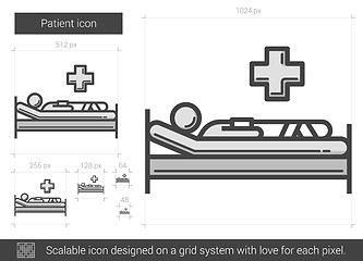 Image showing Patient line icon.