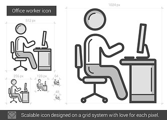 Image showing Office worker line icon.