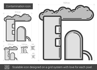 Image showing Contamination line icon.