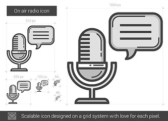 Image showing On air radio line icon.