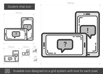 Image showing Student chat line icon.