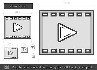 Image showing Cinema line icon.