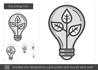 Image showing Eco energy line icon.