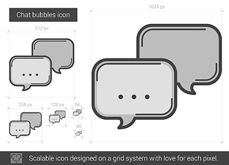 Image showing Chat bubbles line icon.