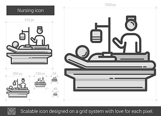 Image showing Nursing line icon.