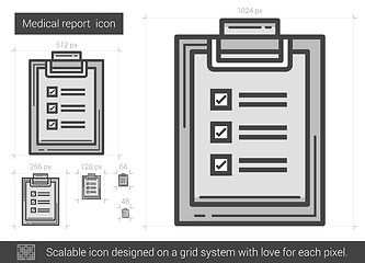 Image showing Medical report line icon.