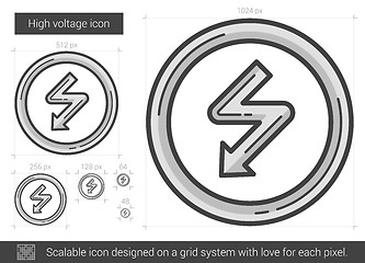 Image showing High voltage line icon.