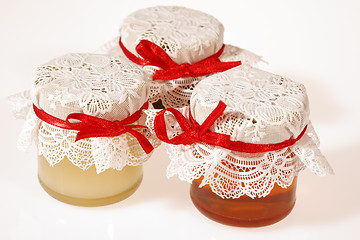 Image showing Honey jars
