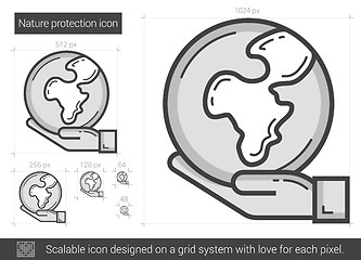 Image showing Nature protection line icon.