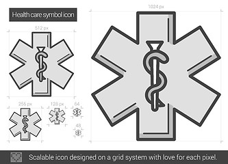 Image showing Health care symbol line icon.