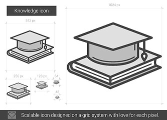 Image showing Knowledge line icon.